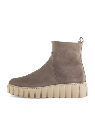 Enkellaarsjes op plateau bruin