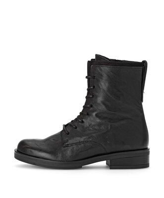 Enkellaarsjes met veter zwart