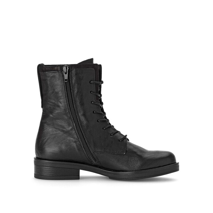 Enkellaarsjes met veter zwart #1