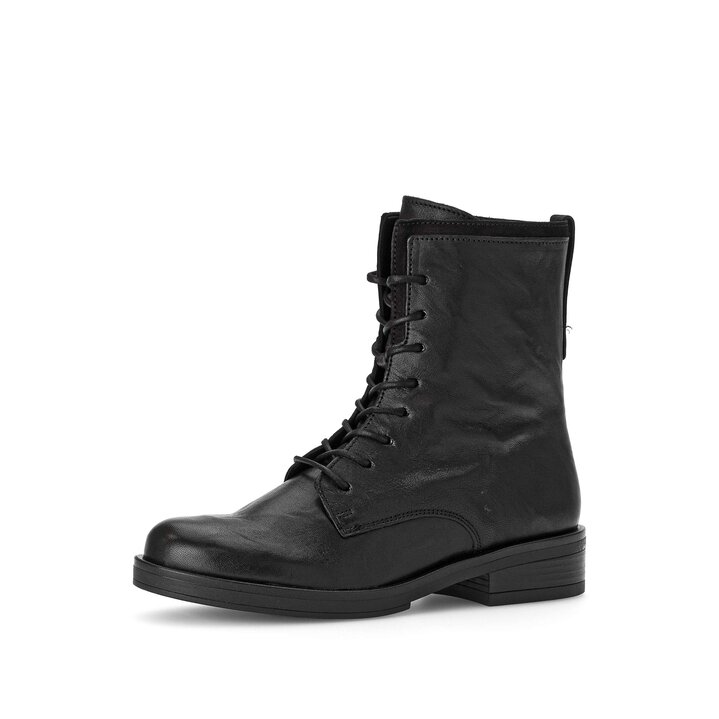 Enkellaarsjes met veter zwart #2