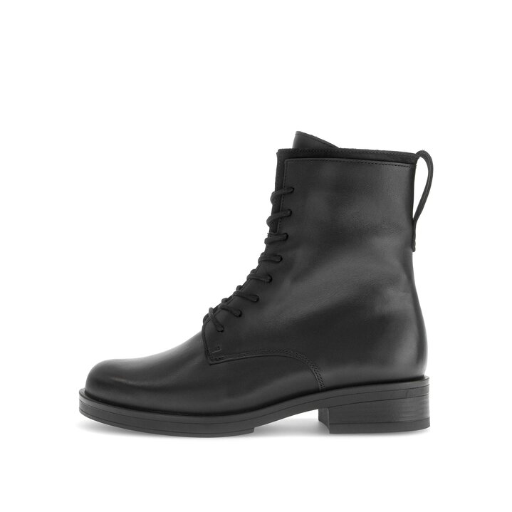 Enkellaarsjes met veter zwart #0