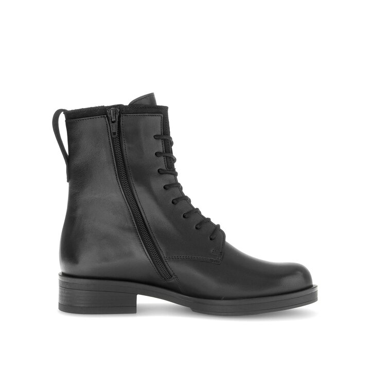 Enkellaarsjes met veter zwart #1