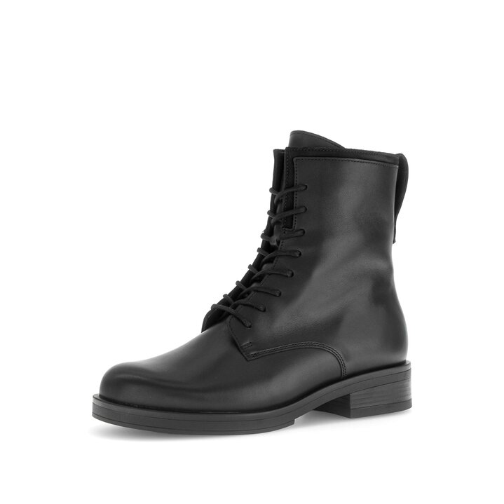 Enkellaarsjes met veter zwart #2