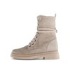 Schnürstiefelette beige