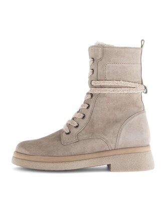 Enkellaarsjes met veter beige