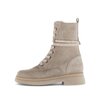 Schnürstiefelette beige