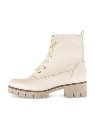 Enkellaarsjes met veter beige