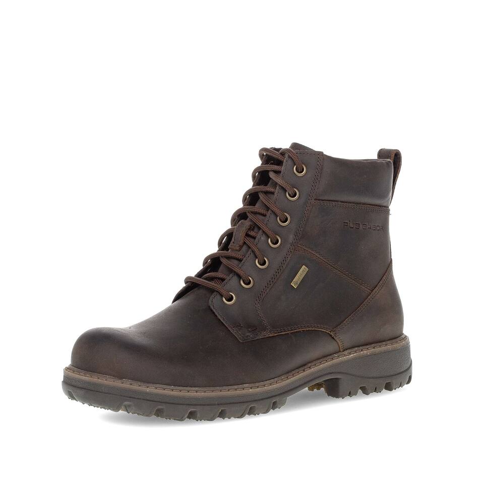 Gabor Herren Boots; Glattleder in braun; Blockabsatz mit TR-Sohle