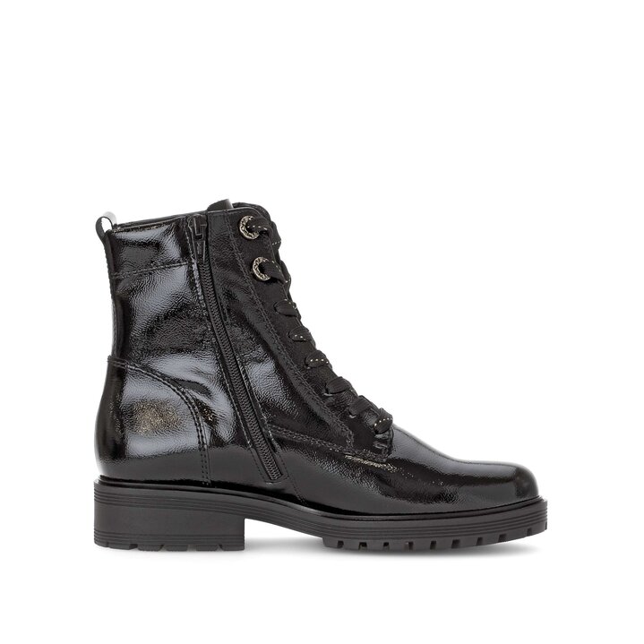 Schnürstiefelette schwarz #1