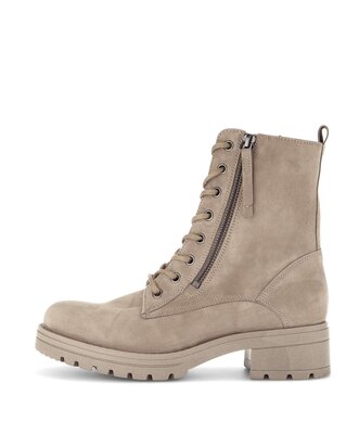 Enkellaarsjes met veter beige