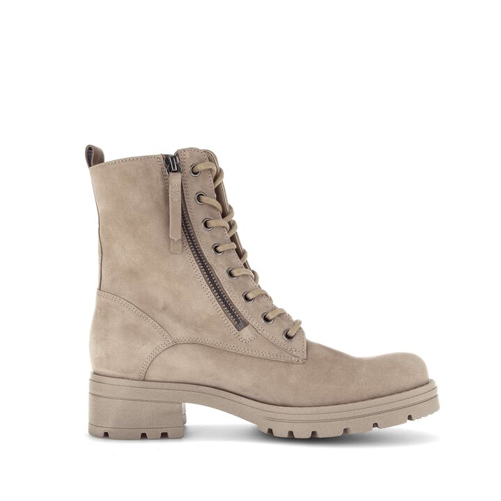 Enkellaarsjes met veter beige #1