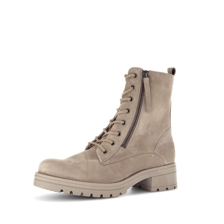 Enkellaarsjes met veter beige #2