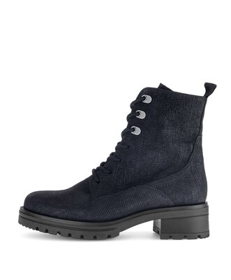 Schnürstiefelette blau