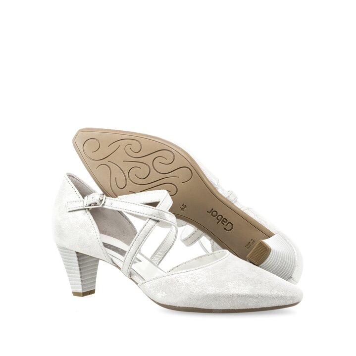 Pumps med ankelrem silver #4