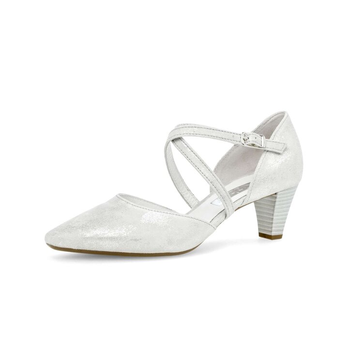 Pumps med ankelrem silver #2