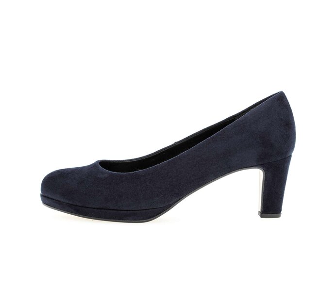 Pump op plateauzool blauw #0