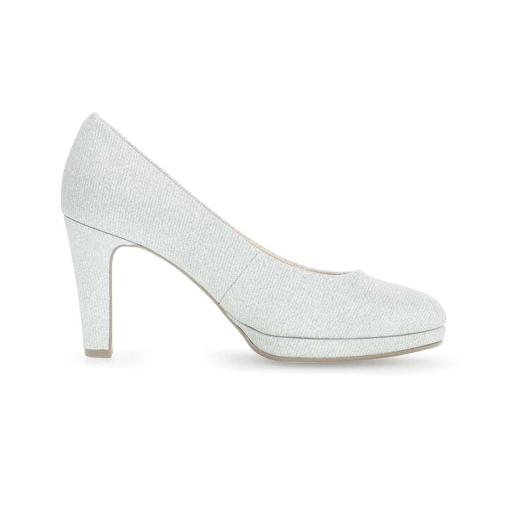 Plateau Pumps silber #1