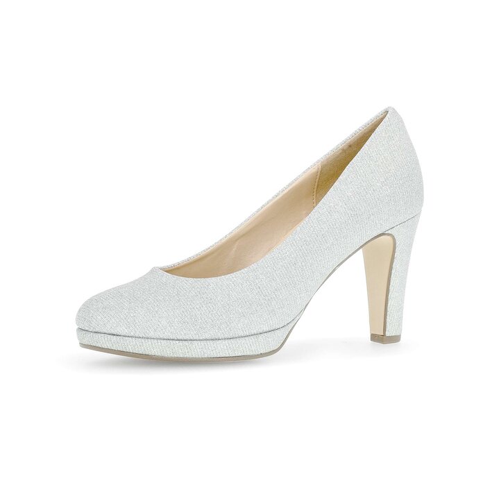 Plateau Pumps silber #2