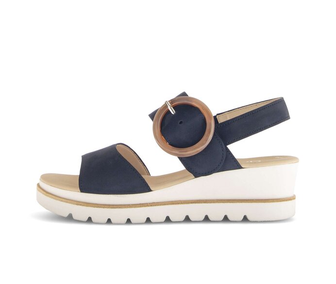 Sandale met plateauzool blauw #0