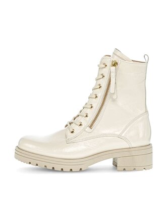 Stivaletto stringato crema