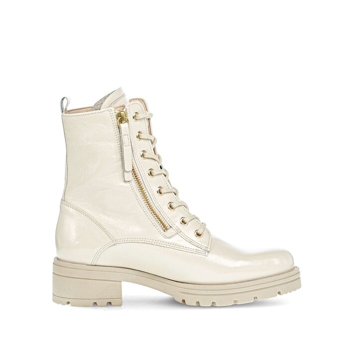 Enkellaarsjes met veter crème #1