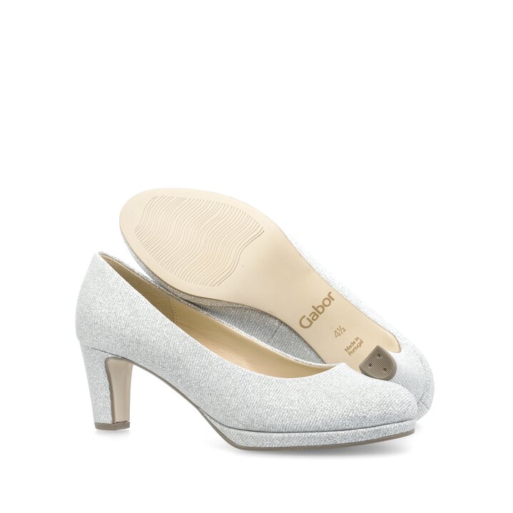 Plateau Pumps silber #4