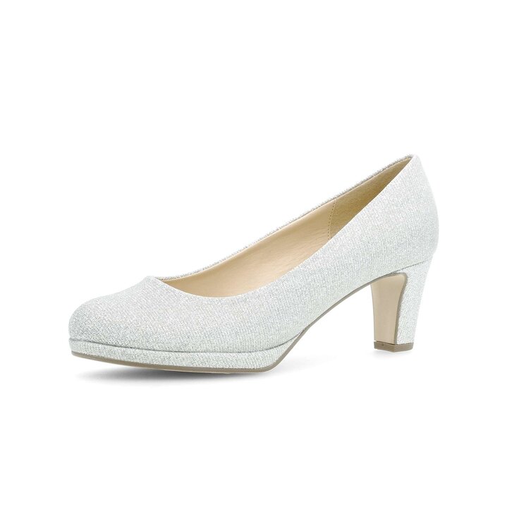 Plateau Pumps silber #2