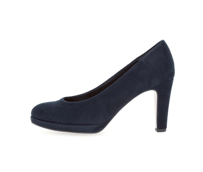 Pump op plateauzool blauw #0