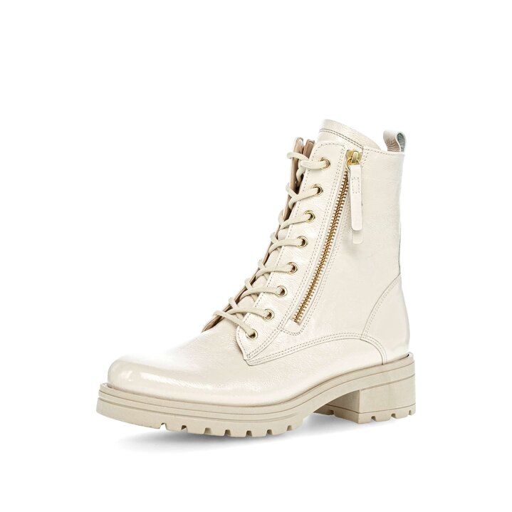 Enkellaarsjes met veter crème #2