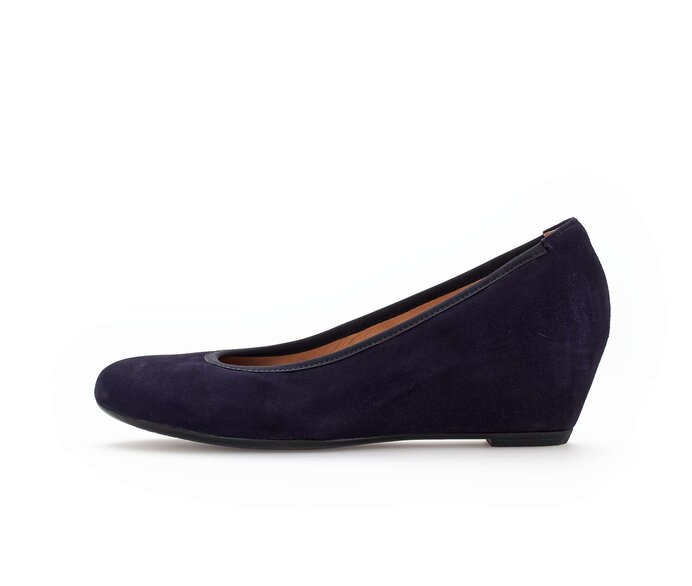 Escarpin compense 05.360.16 Daim bleu Gabor
